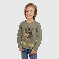 Лонгслив детский Король котов Мейн-кун, цвет: 3D-принт — фото 2