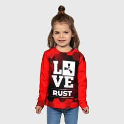 Лонгслив детский Rust Love Классика, цвет: 3D-принт — фото 2