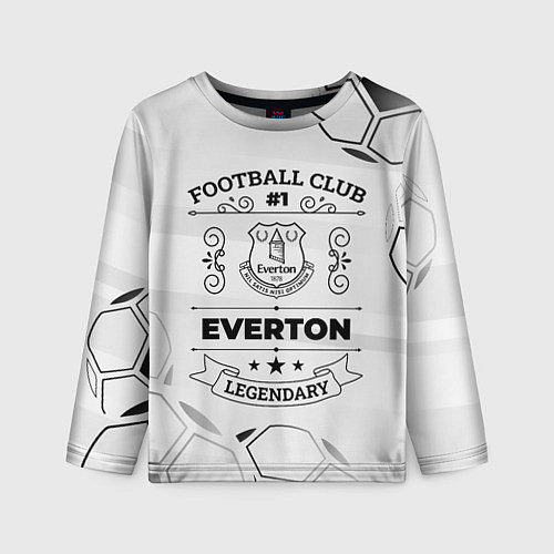 Детский лонгслив Everton Football Club Number 1 Legendary / 3D-принт – фото 1