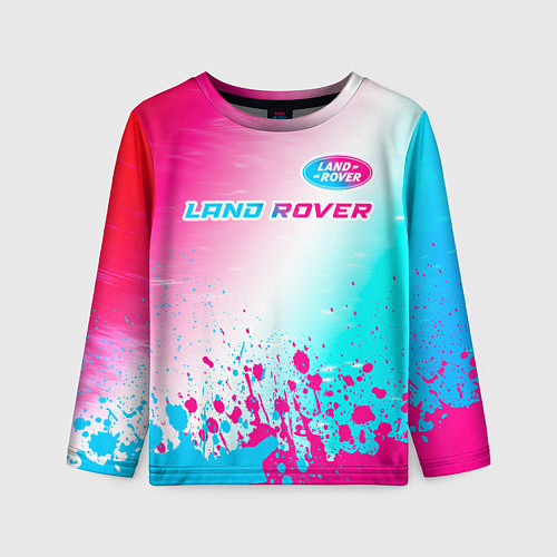 Детский лонгслив Land Rover Neon Gradient / 3D-принт – фото 1