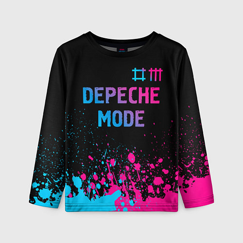 Детский лонгслив Depeche Mode Neon Gradient / 3D-принт – фото 1