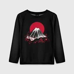 Детский лонгслив Гора Фудзи Цветение сакуры