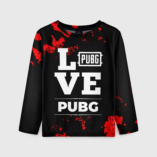 Детский лонгслив PUBG Love Классика / 3D-принт – фото 1