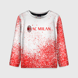 Детский лонгслив Ac milan красные брызги