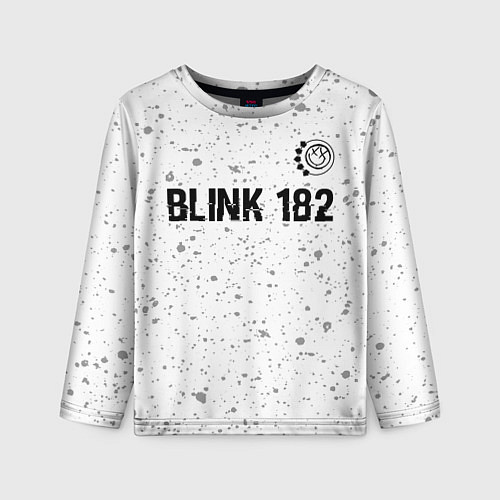 Детский лонгслив Blink 182 Glitch на светлом фоне / 3D-принт – фото 1