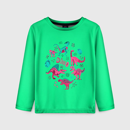 Детский лонгслив JURASSIC DINO / 3D-принт – фото 1