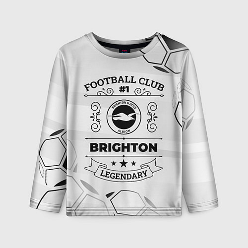 Детский лонгслив Brighton Football Club Number 1 Legendary / 3D-принт – фото 1