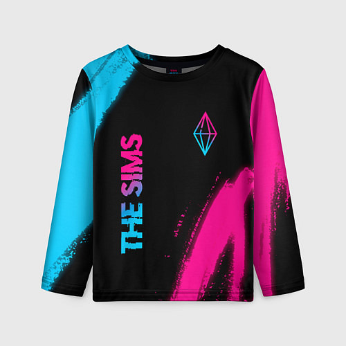 Детский лонгслив The Sims Neon Gradient / 3D-принт – фото 1