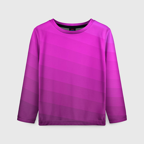 Детский лонгслив Розовый неоновый полосатый узор Pink neon / 3D-принт – фото 1