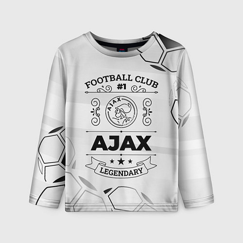 Детский лонгслив Ajax Football Club Number 1 Legendary / 3D-принт – фото 1