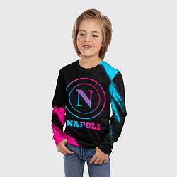 Лонгслив детский Napoli FC Neon Gradient, цвет: 3D-принт — фото 2