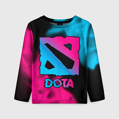 Детский лонгслив Dota Neon Gradient / 3D-принт – фото 1