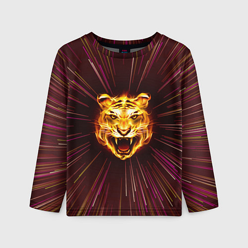 Детский лонгслив Stay Wild! Tiger / 3D-принт – фото 1