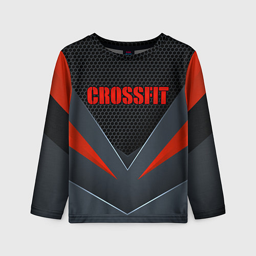 Детский лонгслив CrossFit - Техно броня / 3D-принт – фото 1