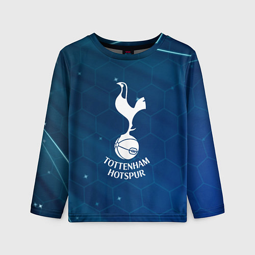 Детский лонгслив Tottenham hotspur Соты абстракция / 3D-принт – фото 1