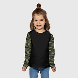 Лонгслив детский Кроссфит униформа - камуфляж, цвет: 3D-принт — фото 2