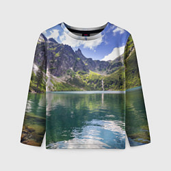 Лонгслив детский Прозрачное горное озеро, цвет: 3D-принт