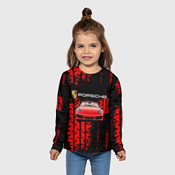 Лонгслив детский Porsche - авто, цвет: 3D-принт — фото 2