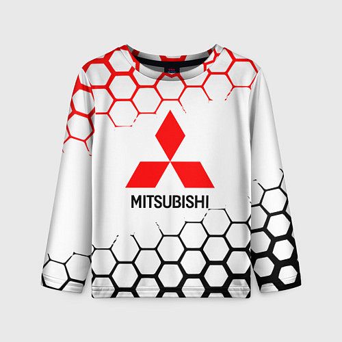 Детский лонгслив Mitsubishi - логотип / 3D-принт – фото 1