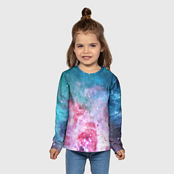 Лонгслив детский Вспыхнувший космос, цвет: 3D-принт — фото 2