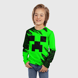 Лонгслив детский Minecraft squares, цвет: 3D-принт — фото 2