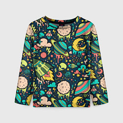 Лонгслив детский Space alien objects, цвет: 3D-принт