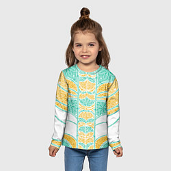 Лонгслив детский Абстракция плетение, цвет: 3D-принт — фото 2