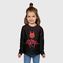 Лонгслив детский Stray game cat бродячий кот игра, цвет: 3D-принт — фото 2
