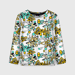 Детский лонгслив Abstract pattern waves and streaks