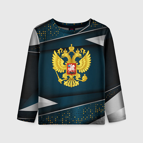 Детский лонгслив Russia - dark abstract / 3D-принт – фото 1