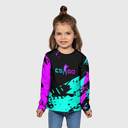 Лонгслив детский КС ГО - НЕОН, цвет: 3D-принт — фото 2