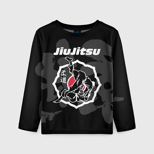 Детский лонгслив Jiu-jitsu throw logo / 3D-принт – фото 1