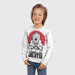 Лонгслив детский Jiu Jitsu red sun, цвет: 3D-принт — фото 2