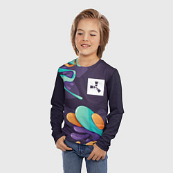 Лонгслив детский Rust graffity splash, цвет: 3D-принт — фото 2