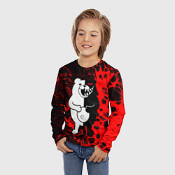 Лонгслив детский Monokuma laughter, цвет: 3D-принт — фото 2