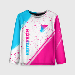 Детский лонгслив Hoffenheim neon gradient style: надпись, символ