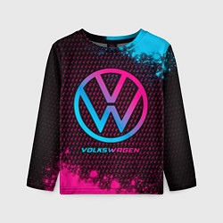 Детский лонгслив Volkswagen - neon gradient