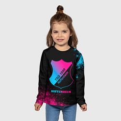 Лонгслив детский Hoffenheim - neon gradient, цвет: 3D-принт — фото 2