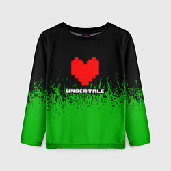 Лонгслив детский Undertale - зеленая трава, цвет: 3D-принт