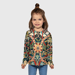 Лонгслив детский Ковер с птицами, цвет: 3D-принт — фото 2