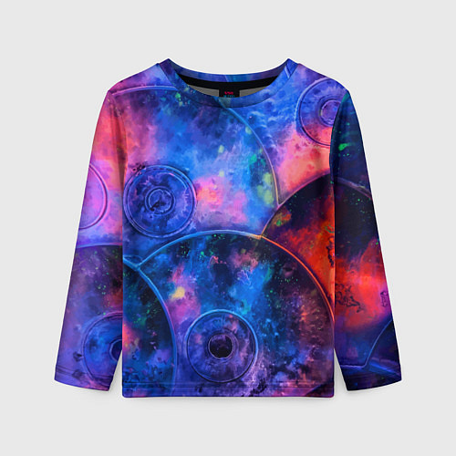 Детский лонгслив Композиция из дисков / 3D-принт – фото 1