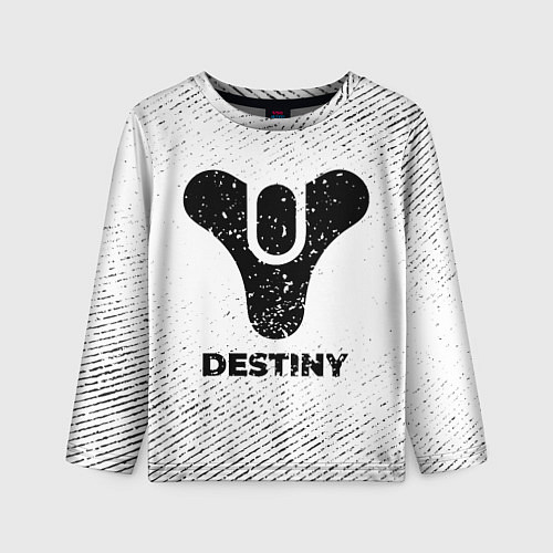 Детский лонгслив Destiny с потертостями на светлом фоне / 3D-принт – фото 1