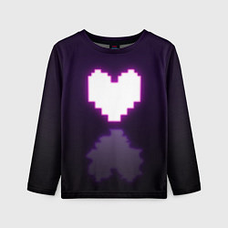 Детский лонгслив Undertale heart neon