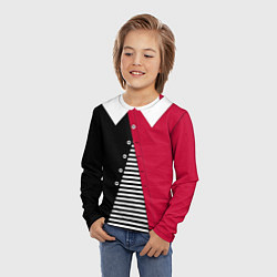 Лонгслив детский Праздничный новогодний карнавальный костюм Буратин, цвет: 3D-принт — фото 2