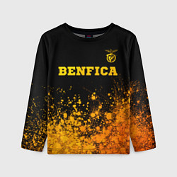 Детский лонгслив Benfica - gold gradient: символ сверху