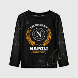 Детский лонгслив Лого Napoli и надпись legendary football club на т