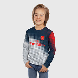Лонгслив детский Arsenal logo абстракция, цвет: 3D-принт — фото 2