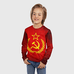 Лонгслив детский СССР - старый флаг, цвет: 3D-принт — фото 2