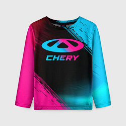 Детский лонгслив Chery - neon gradient