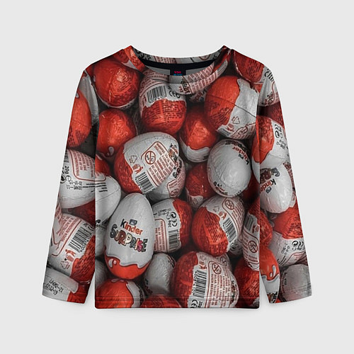 Детский лонгслив Фон из киндер сюрприз / 3D-принт – фото 1